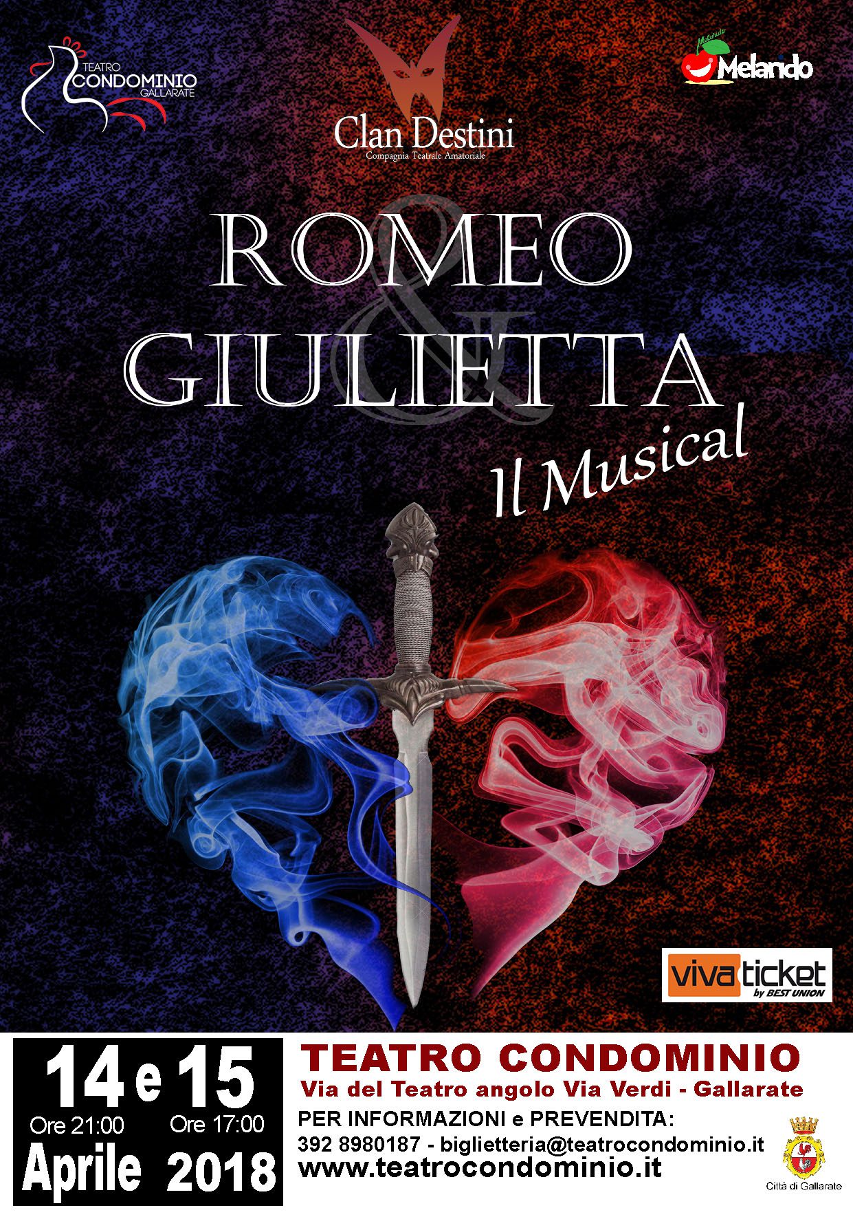 Locandina dello spettacolo Romeo & Giulietta (2018) dei Clan Destini