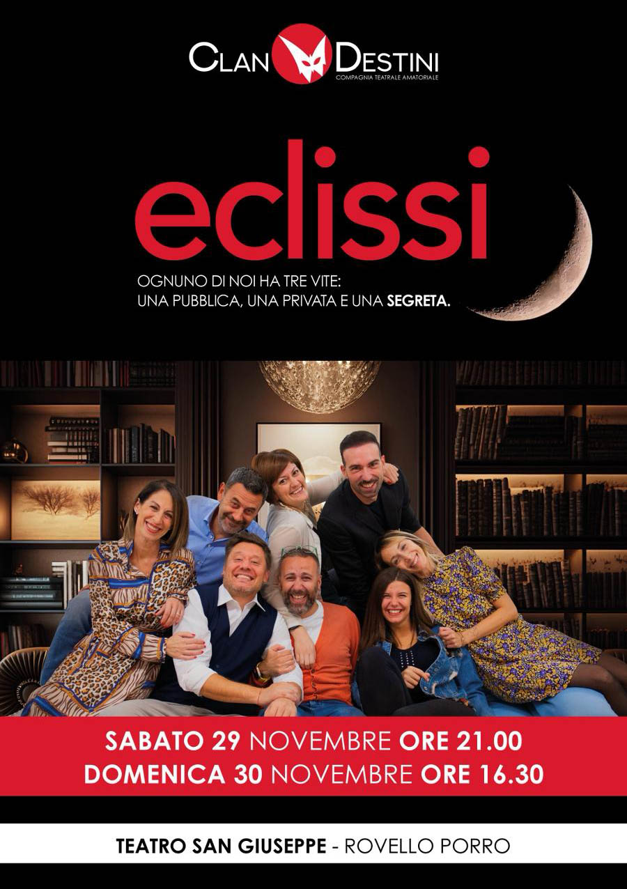 Locandina dello spettacolo Eclissi (2024) dei Clan Destini